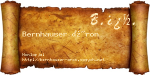 Bernhauser Áron névjegykártya